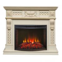 Real-Flame Corsica Lux 25,5/26 WT с очагом Evrika 25,5 LED электрокамин с широким очагом 2D