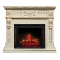 Real-Flame Corsica Lux 25,5/26 WT с очагом Sparta 25,5 LED электрокамин с широким очагом 2D