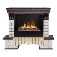 Real-Flame Country 26 AO с очагом 3D Cassette 630 (Black вставка) классический 3D камин с эффектом живого огня и звуком