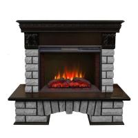 Real-Flame Country LUX Rock 25/25,5 с очагом Sparta 25,5 LED электрокамин с широким очагом 2D