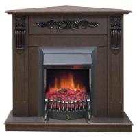 Real-Flame Dominica Corner STD/EUG DN с очагом Fobos s Lux BL/BR, Majestic s Lux BL/BR угловой камин с эффектом живого пламени