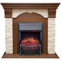 Real-Flame Dublin LUX STD/EUG/24 AO с очагом Fobos s Lux BL/BR, Majestic s Lux BL/BR электрический современный камин для загородного дома