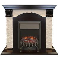 Real-Flame Dublin LUX STD/EUG с очагами Fobos/Majestic отделка шпоном электрокамин со звуком