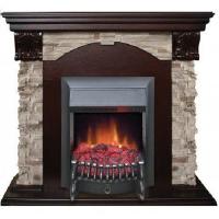 Real-Flame Dublin ROCK STD/EUG 24 AO с очагом Fobos s Lux BL/BR, Majestic s Lux BL/BR пристенный камин для дома электрический