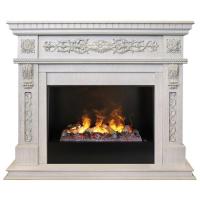 Real-Flame Estella 25,5/26 WT с очагом Black вставка + 3D Cassette 630 звук+увлажнение электрокамин с 3D эффектом живого пламени