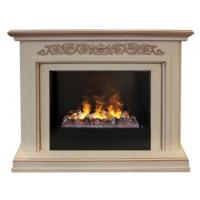 Real-Flame Leticia 26 WT с очагом 3D Cassette 630 (Black вставка) электрокамин с широким очагом 3D