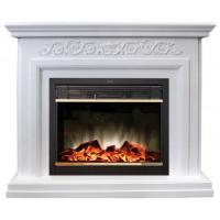 Real-Flame Leticia 26 WT-P511 с очагом Moonblaze lux Bl/Br белый камин с реалистичным пламенем