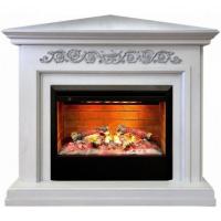 Real-Flame Leticia Corner 26 WT с очагом 3D Helios 26 с пультом стильный угловой электрокамин с 3D эффектом пламени