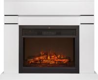 Real-Flame LINDELSE 26 WT белый с очагом GENIUS 26 электрокамин с широким очагом 2D