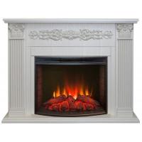 Real-Flame Milton 25,5/26 WT с очагом Evrika 25,5 LED с прочным стеклом электрический камин в офис