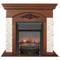 Real-Flame Neapolis STD/EUG WT (NT-315) с очагом Fobos/Majestic электрокамин с классическим очагом 2D