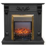 Real-Flame Ottawa STD/EUG DN с очагами Fobos s Lux BL/BR, Majestic s Lux BL/BR  с лампами накаливания камин в офис