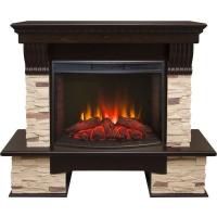 Real-Flame Rockfield 25,5 с очагом Evrika 25,5 LED большой электрокамин из шпона