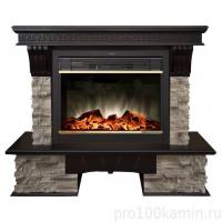 Real-Flame Rockland 26/HL с очагом Moonblaze lux Bl/Br эффект натурального огня комплект электрического камина