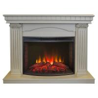 Real-Flame Rosa 25/25,5 WT с очагом Evrika 25,5 LED с изображением тлеющих дров вертикальный электрокамин