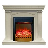 Real-Flame Rosa STD/EUG WT с очагом Rimini встроенный очаг деревянный электрический камин
