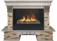 Real-Flame Sorento 25,5/26 с очагом Black вставка + 3D Cassette 630 электрокамин с широким очагом 3D