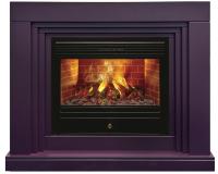 Real-Flame STANLEY 26 PLUM с очагом 3D Novara электрокамин с широким очагом 3D
