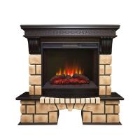 Real-Flame Stone Brick 25/25,5 с очагом Sparta 25,5 LED LED электрический камин