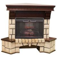 Real-Flame Stone Corner new 23 с очагом Leeds 23 DDW фронтальный угловой электрокамин