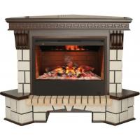 Real-Flame Stone Corner 26/HL AO с очагом 3D Helios 26 в кабинет угловая модель электрокамина