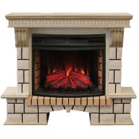 Real-Flame Stone new 25 WTG с очагом Firefield 25 S IR пристенный электрокамин