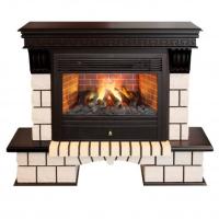Real-Flame Stone 26/HL AO с очагом 3D Novara бесшумный керамический каминный комплект