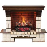 Real-Flame Stone new 26/HL с очагом 3D Silva log+Brick вставка 26 3D модель декоративного камина