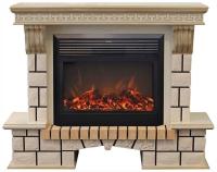Real-Flame Stone new 26 WTG с очагом Moonblaze lux BL/Br декоративный низкий электрический камин