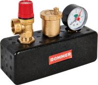 Rommer 3 бар, 1" (до 50 кВт) (в теплоизоляции) группа безопасности