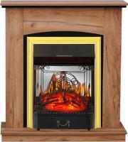 Royal Flame Barcelona дуб табачный с очагом Majestic FX M Brass/Black электрокамин с классическим очагом 2D