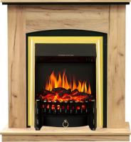 Royal Flame Barcelona дуб золотой с очагом Fobos FX Black/Brass электрокамин с классическим очагом 2D