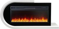 Royal Flame Basel (белый с черным) с очагом Vision 42 LED линейный электрокамин