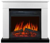 Royal Flame BERGEN белый с черным с очагом Jupiter FX электрокамин с широким очагом 2D