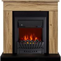 Royal Flame BERGEN дуб галифакс с очагом Aspen Black электрокамин с классическим очагом 2D