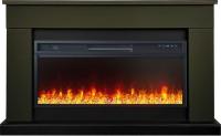 Royal Flame BERGEN темная олива c очагом Vision 42 LED линейный электрокамин