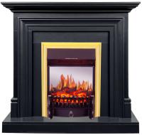 Royal Flame Bradford (Серый графит) с очагом Fobos FX M Brass/Black электрокамин с классическим очагом 2D