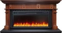 Royal Flame Carlyle (орех с черным) с очагом Vision 42 LED линейный электрокамин