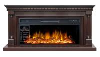 Royal Flame Dallas (темный дуб) с очагом Vision 42 LOG LED линейный электрокамин