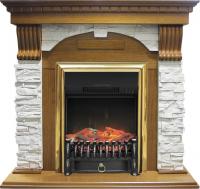 Royal Flame Dublin арочный сланец белый с очагом Fobos (Дуб) электрокамин с классическим очагом 2D