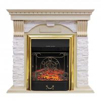 Royal Flame Dublin арочный сланец крем с очагом Majestic (Слоновая кость) электрокамин с классическим очагом 2D