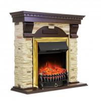 Royal Flame Dublin арочный сланец с очагом Fobos (Темный дуб) с широким порталом каминокомплект