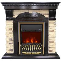 Royal Flame Dublin арочный сланец венге с очагом Aspen Gold электрокамин с классическим очагом 2D