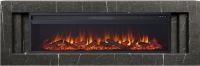 Royal Flame Line 60 SFT Stone Touch cерый мрамор с очагом Vision 60 LOG LED линейный электрокамин