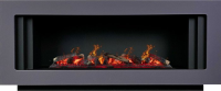 Royal Flame Line SFT Серый графит с черным с очагом Design L1000RF 3D PS/LOG линейный электрокамин