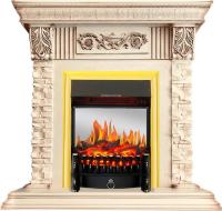 Royal Flame Luxemburg (Слоновая кость) c очагом Fobos FX Black/Brass электрокамин с классическим очагом 2D