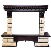 Royal Flame Pierre Luxe LORD под очаг Dioramic 28 LED FX Темный дуб широкий портал