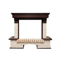 Royal Flame Pierre Luxe мелкий слан. беж. под очаг Jupiter FX New Темный дуб широкий портал