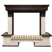 Royal Flame Pierre Luxe мелкий слан. беж. под очаги Symphony 2608 EU/ 2624-L Темный дуб широкий портал