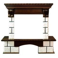 Royal Flame Pierre Luxe под очаг Vision 23 EF LED 3 D FX Темный дуб широкий портал
